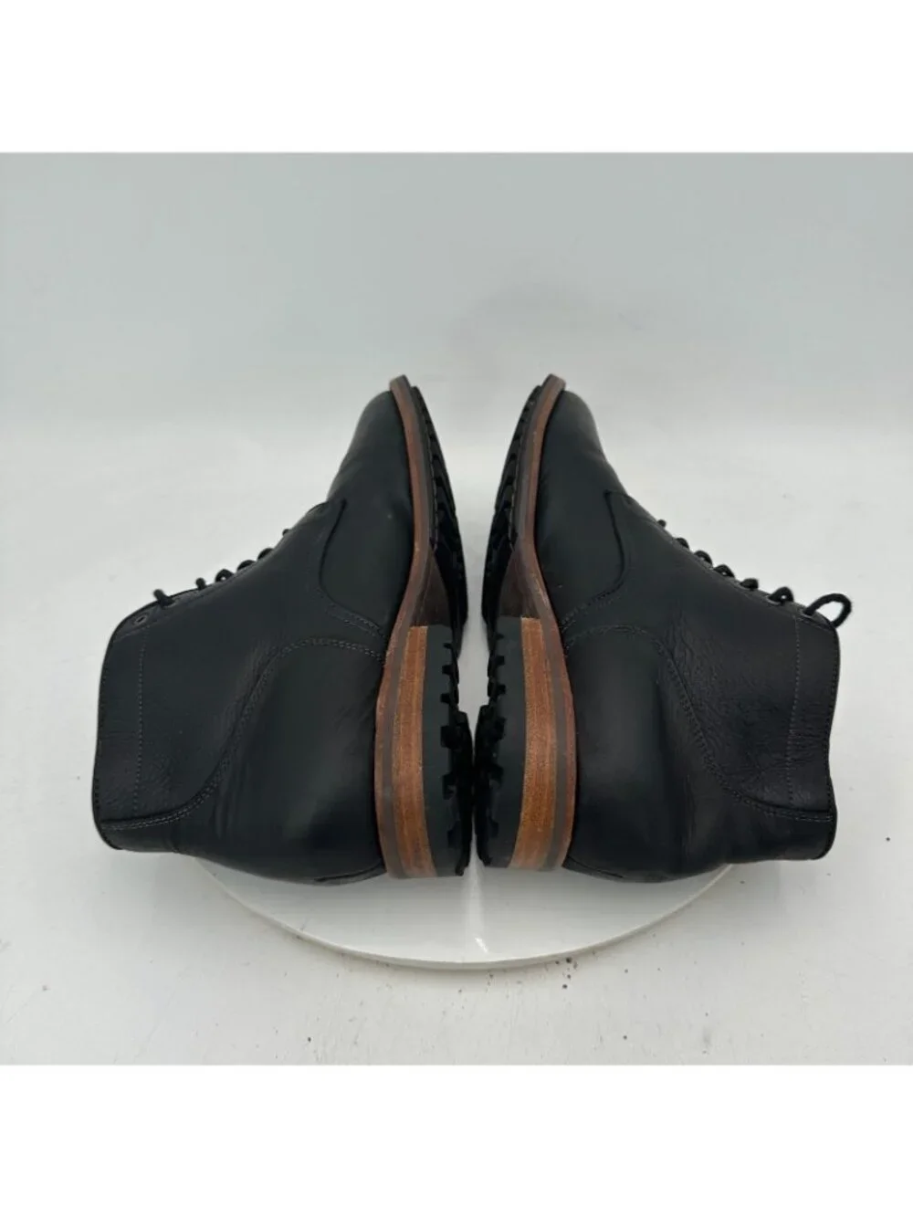 Warfield & Grand Scout Men Size 8.5 Black  Leather Cap Round Toe Ankle Boot